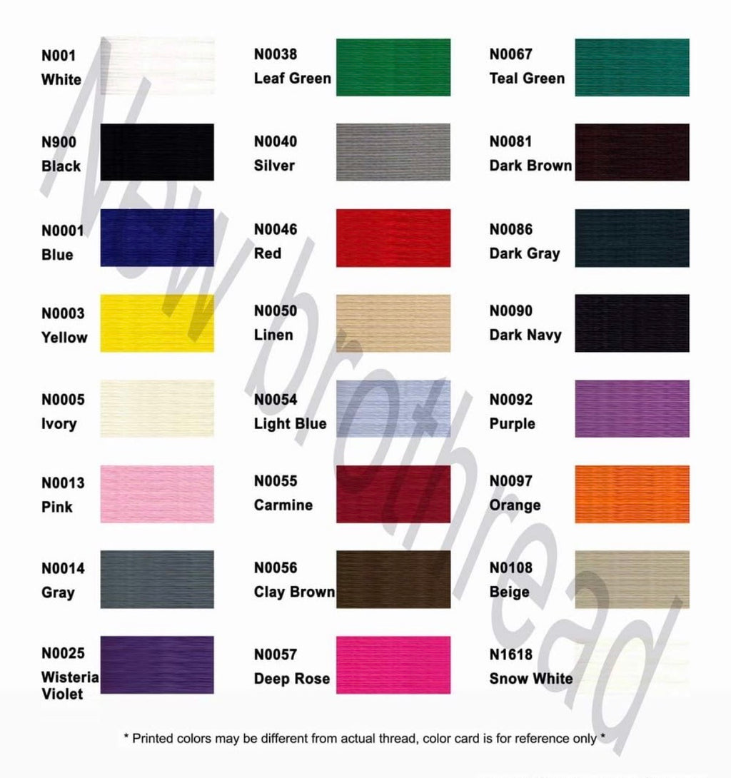 Cotton thread colour options for bit warmers.